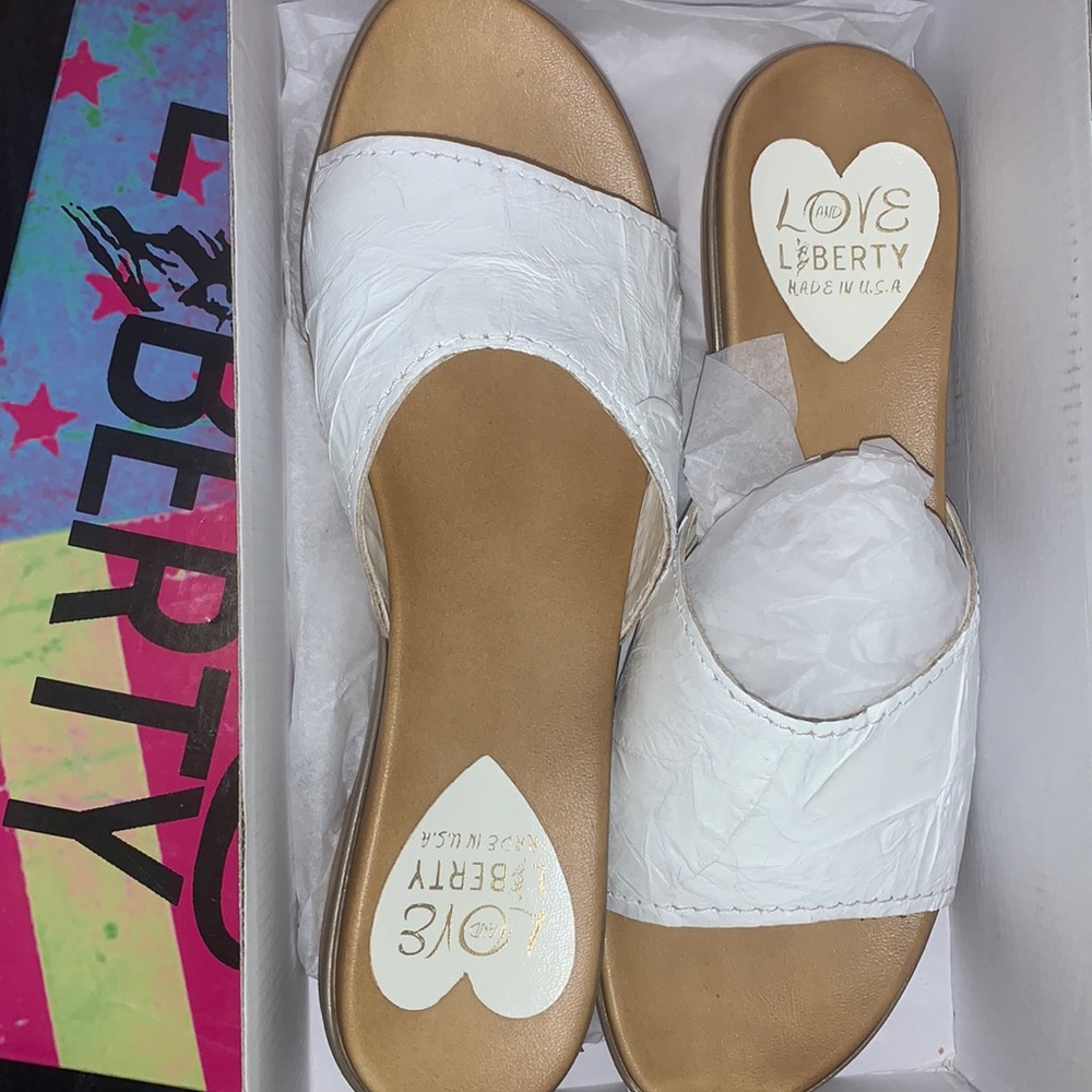 White sandals